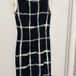 Elegant Black and White Checkered Dress